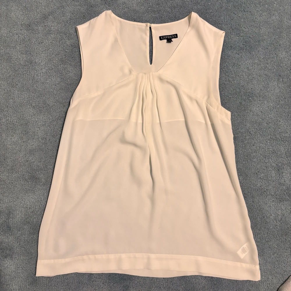 Express Cream Sleeveless Tank Top